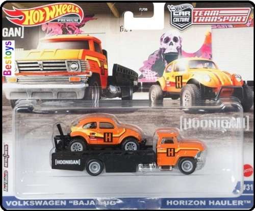 Hotwheels Hot Wheels Diecast Model Car Culture Team Transport VW Volkswagen Baja Bug + Horizon Haule