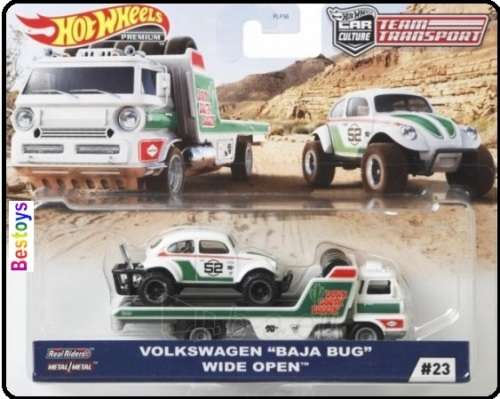 Hotwheels Hot Wheels Diecast Model Car Culture Team Transport VW Volkswagen Baja Bug No 52 + Wide Op