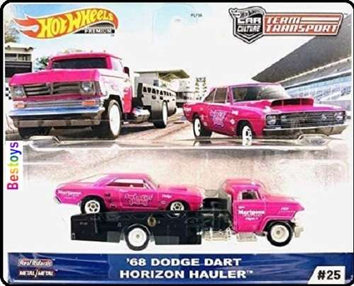 Hotwheels Hot Wheels Diecast Model Car Culture Team Transport Dodge Dart 1968 + Horizon Hauler Recov