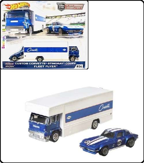 Hotwheels Hot Wheels Diecast Model Car Culture Team Transport Chevy Chevrolet Corvette Stingray Coup