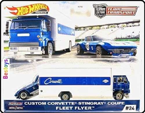 Hotwheels Hot Wheels Diecast Model Car Culture Team Transport Chevy Chevrolet Corvette Stingray Coup