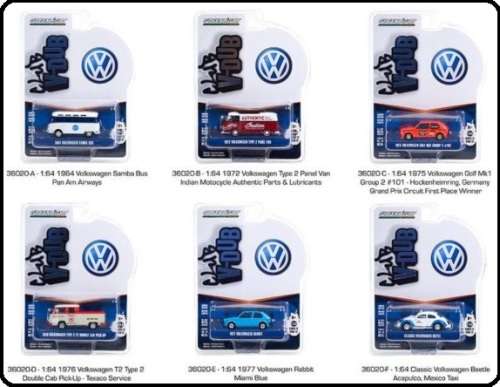 Greenlight Diecast Model Car VDub Series VW Volkswagen Kombi Samba Bus 1964 `PanAm` 1/64 scale new