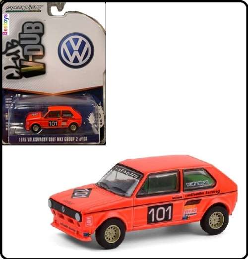 Greenlight Diecast Model Car VDub Series VW Volkswagen Golf Mk 1 Mk1 1975 Group 2 No 101 Motorsport