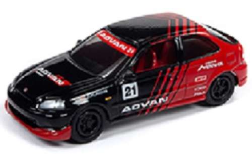 Johnny Lightning Diecast Model Car MIJO Excl Ltd Ed Honda Civic 2000 No 21 "Advan" 1/64 scale new