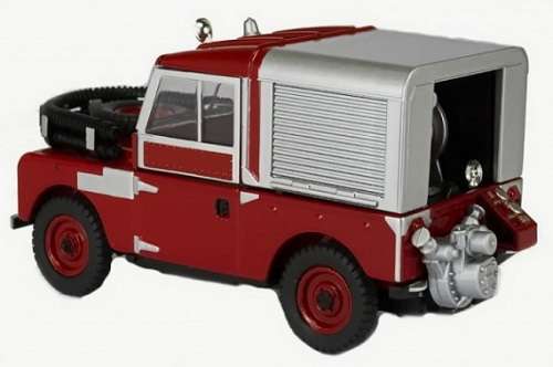 Oxford Diecast Model Car LAN188012 Land Rover 88` inch Fire with hoses 1/76 OO railway scale