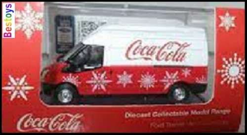 Oxford Diecast Model Car FT030CC Ford Transit High Roof LWB Van "Coca Cola" Christmas 1/76 OO railwa