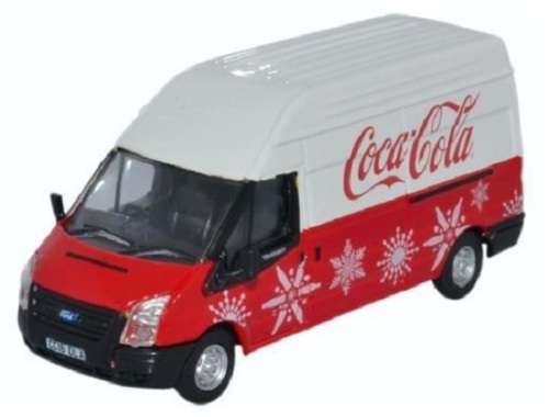 Oxford Diecast Model Car FT030CC Ford Transit High Roof LWB Van "Coca Cola" Christmas 1/76 OO railwa