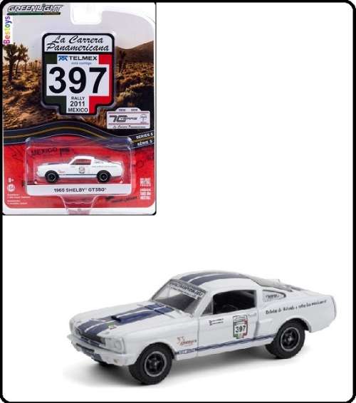 Greenlight Diecast Model Car Rally Mexico 2011 Ford Mustang Shelby GT 350 GT350 1965 Motorsport 1/64
