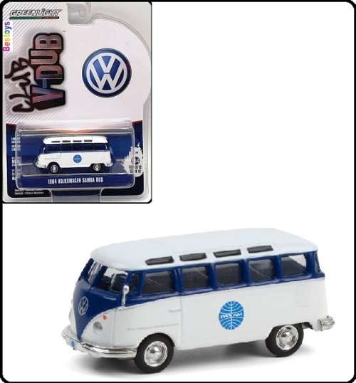 Greenlight Diecast Model Car VDub Series VW Volkswagen Kombi Samba Bus 1964 `PanAm` 1/64 scale new