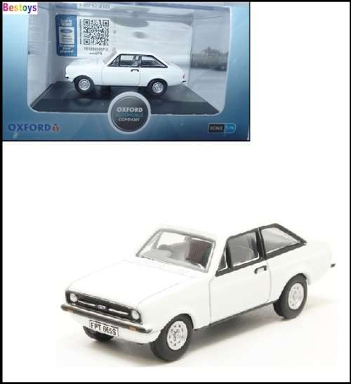 Oxford Diecast Model Car ESC003 Ford Escort Mk 2 Mk2 1/76 OO Railway scale new in pack