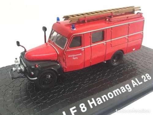 Atlas Diecast Model Fire Engine Truck Collection Hanomag L 28 L28 Pumper 1/72 OO railway scale new