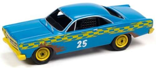 Johnny Lightning Diecast Model Car Classic Street Freaks Ford Fairlane Stock Car 1967 No 25 1/64 sca