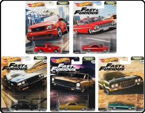 Hot Wheels Hotwheels Diecast Model Car Set Fast & Furious Motor City Mus Ford Chevy Buick Movie Film