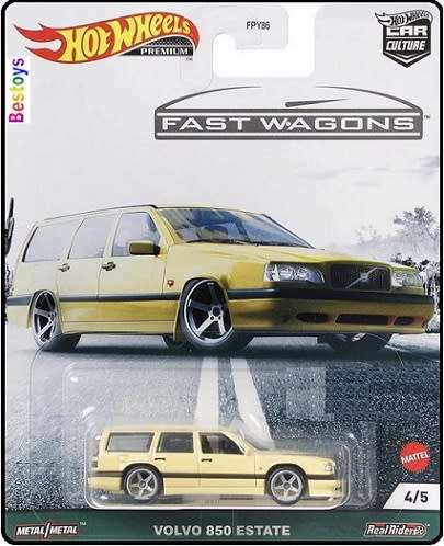 Hotwheels Hot Wheels Diecast Model Car Culture Fast Wagons Set Volvo Amazon 850 Audi Chevy Nissan Sk
