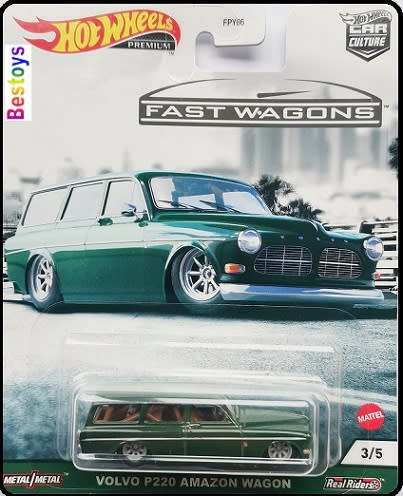 Hotwheels Hot Wheels Diecast Model Car Culture Fast Wagons Set Volvo Amazon 850 Audi Chevy Nissan Sk