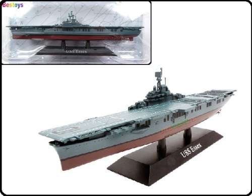 Atlas Edition Model Ship Collection USS Essex Aircraft Carrier 1942 Military WW II 1/1250 scale new
