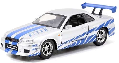 JADA Diecast Model Car Nissan GT-R GTR R34 R 34 Brian Fast & Furious Movie Film TV 1/32 scale new