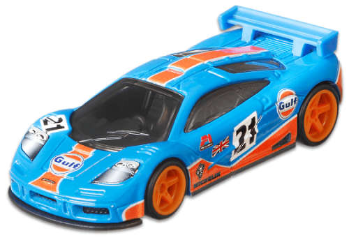 Hotwheels Hot Wheels Diecast Model Car Culture British Horse Power McLaren F 1 1 F1 GTR No 21 "Gulf"