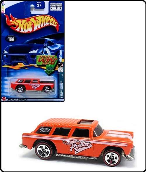 Hotwheels Hot Wheels Diecast Model Car Redline 2002 No 106 Chevy Chevrolet Nomad 1/64 scale new