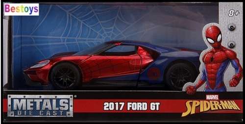 JADA Diecast Model Car 24078 Ford GT 2017 Spiderman Marvel 1/32 scale new in pack