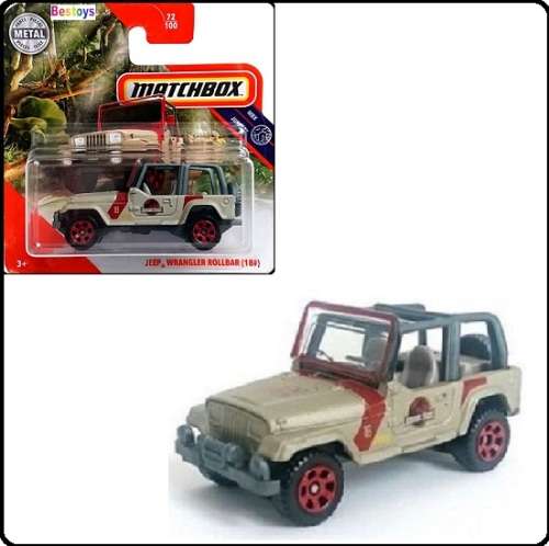 Matchbox Diecast Model Car 2020 72 / 100 Jeep Wrangler Rollbar No 18 "Jurassic Park" Movie TV Film