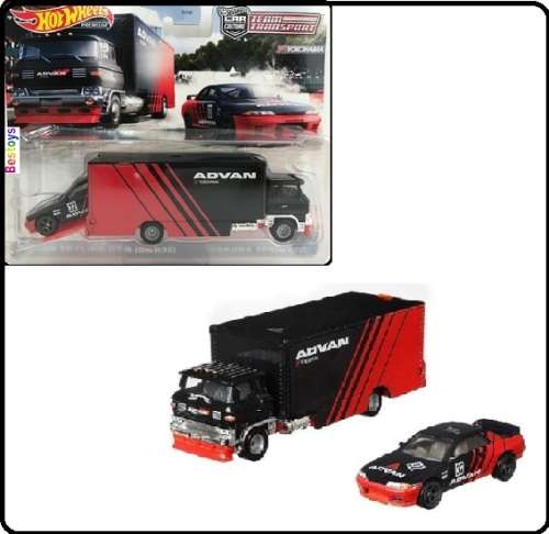 Hotwheels Hot Wheels Diecast Model Car Culture Team Transport Nissan GT R R32 + Sakura Truck "Advan"