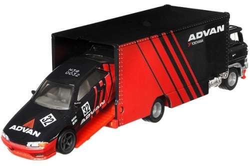 Hotwheels Hot Wheels Diecast Model Car Culture Team Transport Nissan GT R R32 + Sakura Truck "Advan"