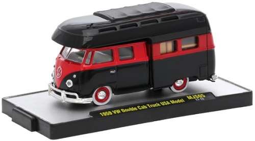 Castline M2 Diecast Model Car Auto Thentics VW Volkswagen Kombi Double Cab Camper USA 1959 1/64 scal