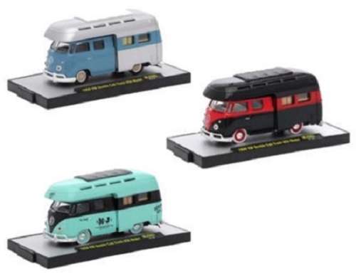 Castline M2 Diecast Model Car Auto Thentics VW Volkswagen Kombi Double Cab Camper USA 1959 1/64 scal