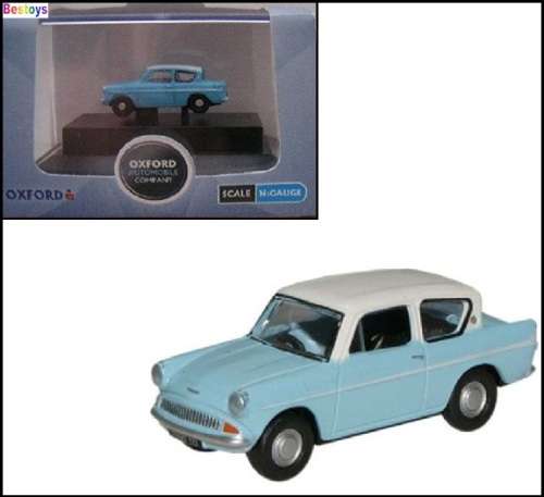 Oxford Diecast Model Car N105007 Ford Anglia 1/144 N railway scale new in pack