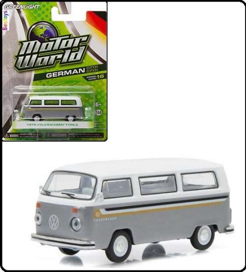 Greenlight Diecast Model Car Motor World VW Volkswagen Kombi T 2 T2 Bus 1976 1/64 scale new in pack