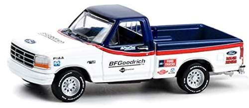 Greenlight Diecast Model Car Set Hitch & Tow Ford F 150 F150 1992 + Bronco 1992 + Flatbed trailer "B