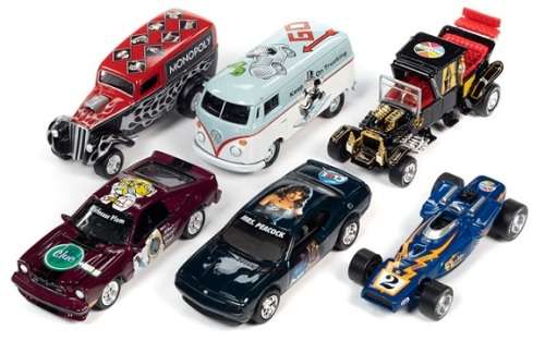 Johnny Lightning Diecast Model Car Pop Culture VW Volkswagen Kombi T 2 Panelvan 1965 "Monopoly" + To