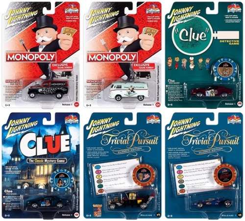 Johnny Lightning Diecast Model Car Pop Culture VW Volkswagen Kombi T 2 Panelvan 1965 "Monopoly" + To