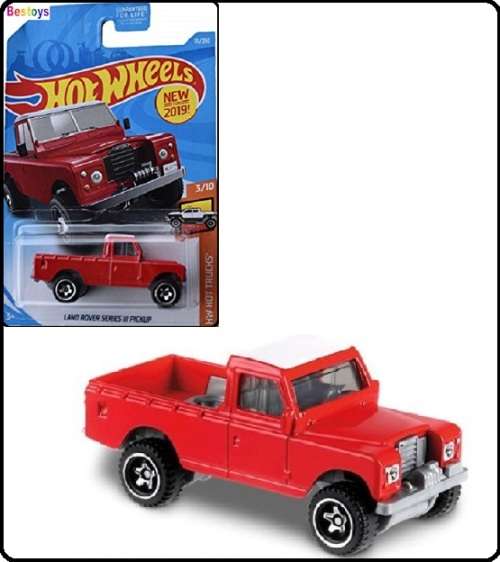Hotwheels Hot Wheels Diecast Model Car First Ed 2019 111 / 250 Land Rover Series 3 Pickup Hot Trucks