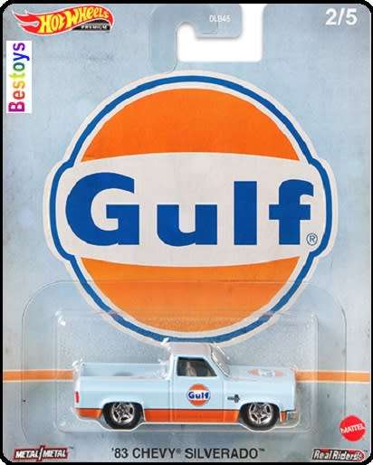 Hotwheels Hot Wheels Diecast Model Car Pop Culture Fuel Chevy Silverado Pickup 1983 "Gulf" 1/64 scal