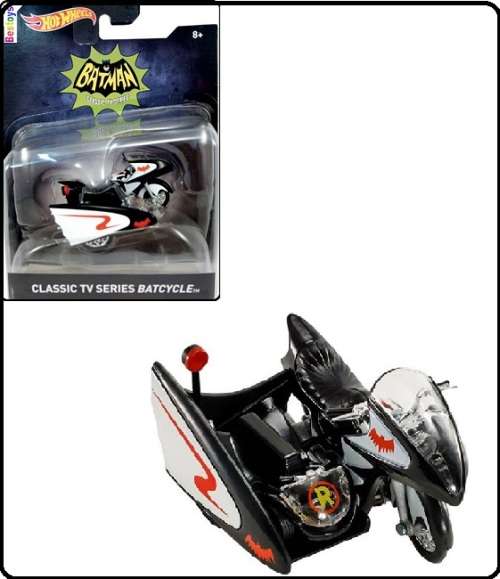 Hotwheels Hot Wheels Diecast Model Motorcycle Bike Batman Batcycle Classic TV Series 1/50 scale new