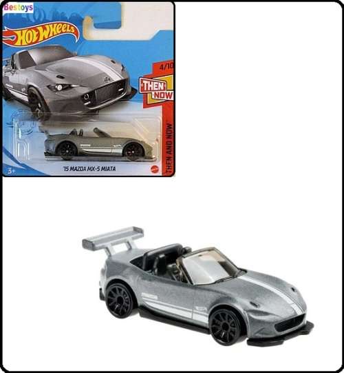 Hotwheels Hot Wheels Diecast Model Car 2021 129 / 250 Mazda MX 5 MX5 Miata 2015 Then and Now 1/64