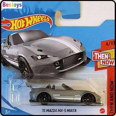 Hotwheels Hot Wheels Diecast Model Car 2021 129 / 250 Mazda MX 5 MX5 Miata 2015 Then and Now 1/64