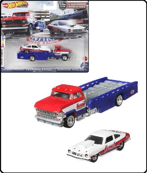 Hotwheels Hot Wheels Diecast Model Car Culture Team Transport Chevy Vega Pro Stock 1974 + Horizon Ha
