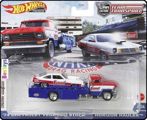 Hotwheels Hot Wheels Diecast Model Car Culture Team Transport Chevy Vega Pro Stock 1974 + Horizon Ha