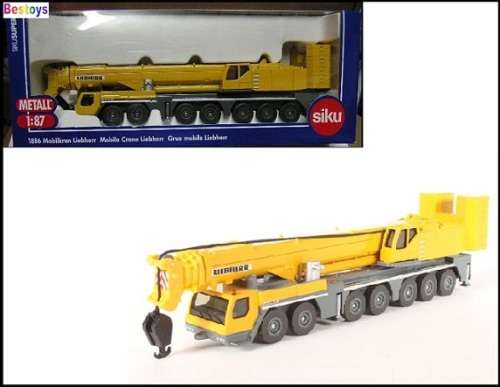 Siku Diecast Model 1886 Mobile crane truck Liebherr Construction 1/87 HO railway scale