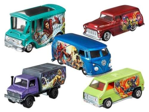 Hotwheels Hot Wheels Diecast Model Car Pop Culture Set Masters Of The Universe VW Kombi Chevy Merced