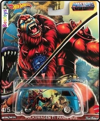 Hotwheels Hot Wheels Diecast Model Car Pop Culture Set Masters Of The Universe VW Kombi Chevy Merced