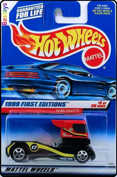 Hotwheels Hot Wheels Diecast Model Car First Ed 1998 No 914 Semi Fast Truck No 17 +- 1/87 HO railway