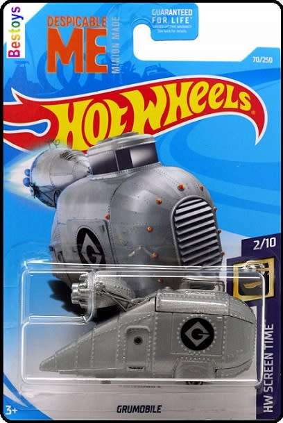 Hotwheels Hot Wheels Diecast Model Car 2019 70 / 250 Grumobile Despicable Me TV Movie Film Screentim
