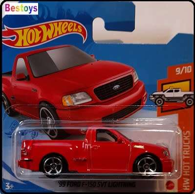 Hotwheels Hot Wheels Diecast Model Car 2021 237 / 250 Ford F 150 F150 SVT Lightning Pickup 1999 Hot