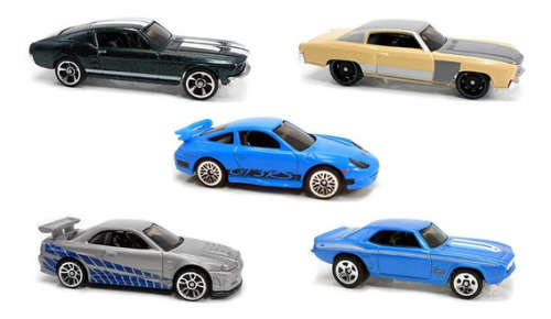 Hotwheels Hot Wheels Diecast Model Car 2021 5 pk Fast & Furious Movie Film Ford Chevy Nissan Porsche