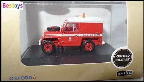 Oxford Diecast Model Car LRL003 Land Rover 1/2 ton Lightweight RAF Red Arrows Military 1/76 OO rail