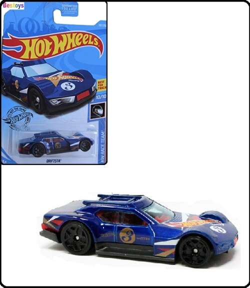 Hotwheels Hot Wheels Diecast Model Car 2019 197 / 250 Drifsta No 3 Race Team 1/64 scale new in pack